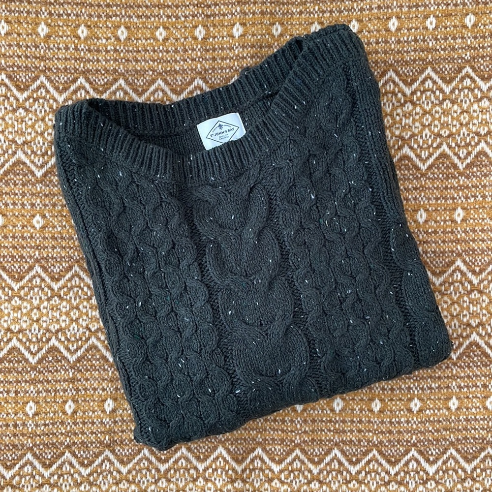 Forest Green Cable knit Sweater